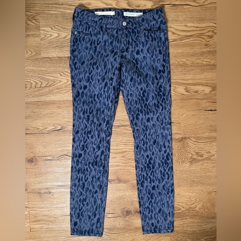 PILCRO AND THE LETTERPRESS| MID-RISE SKINNY LEOPARD JEANS